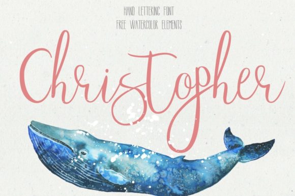 Christopher Font: Handwritten Warmth with Watercolor Accents