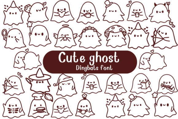 Cute Ghost Font: Spooky Playfulness for Halloween Designs