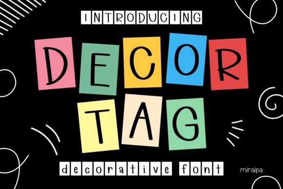 Decor Tag Font: A Friendly Choice for Creative Projects