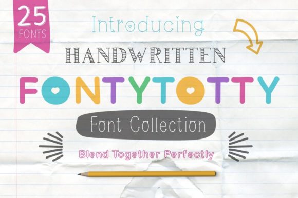 Fontytotty 25 Font Collection: Your Ultimate Hand-Drawn Toolkit