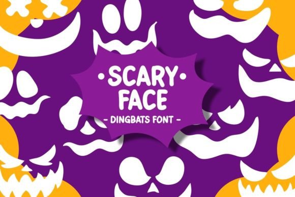Scary Face Font: A Pumpkin-Themed Dingbats Typeface for Halloween